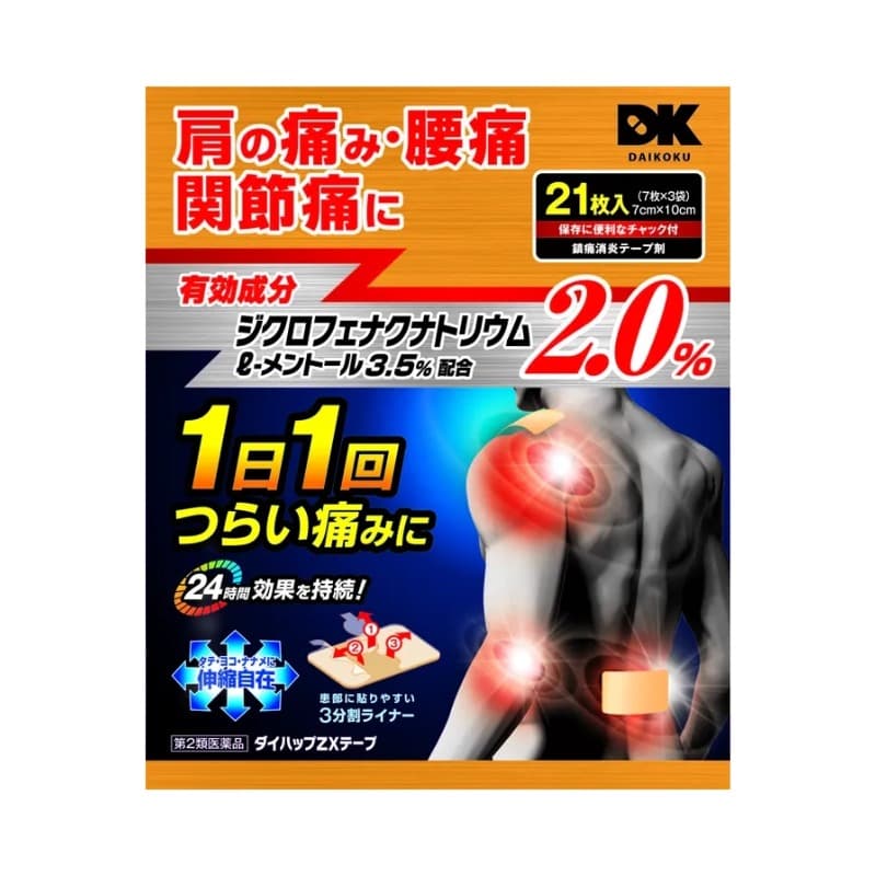 DK 大石膏盛堂 鎮痛消炎貼ZX 21片