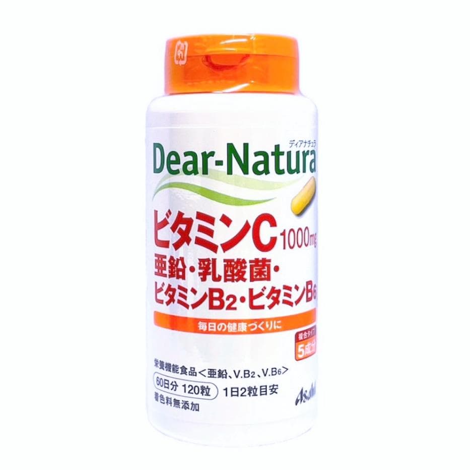 朝日Asahi Dear-Natura維C+鋅+乳酸菌+B2B6 120粒